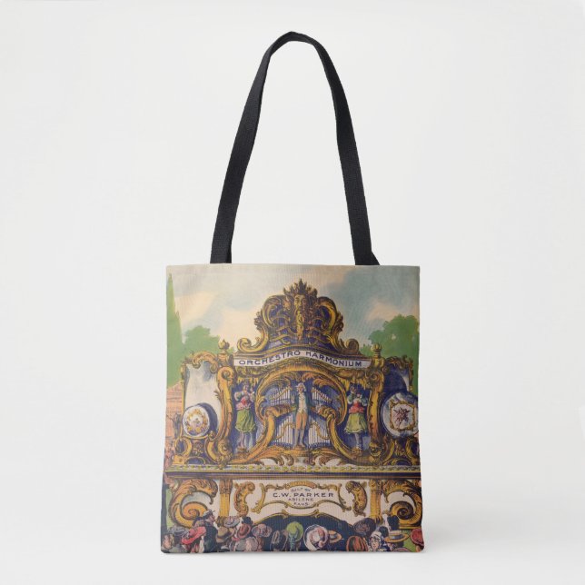 Parker's Band Organs, Famous For Beauty And Tone Tote Bag (Front)