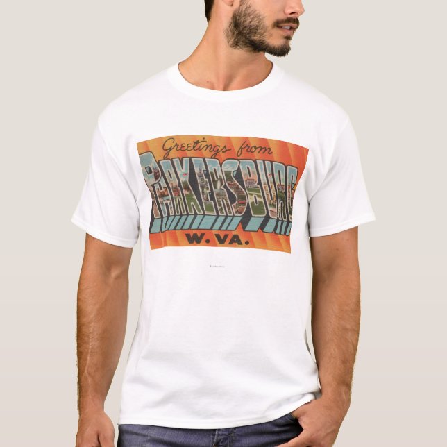 Parkersburg, West Virginia - Large Letter Scenes T-Shirt (Front)