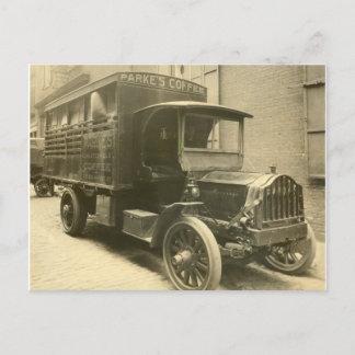 Parke's Coffee Truck - 1920 Postcard