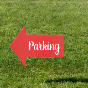 Parking Arrow Shaped Lawn Sign