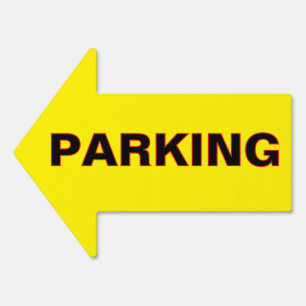 PARKING Arrow Sign