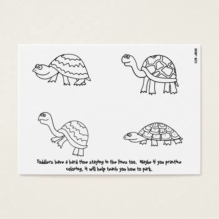 Parking Between the Lines - Coloring Book Note | Zazzle.com