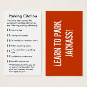Parking Citation (Front & Back)