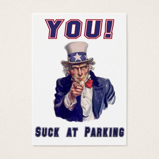 Customizable You Suck At Parking Courtesy Card Business Cards