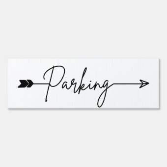 Parking direction sign, party sign | Zazzle