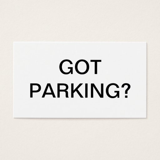 Customizable Parking issue business cards