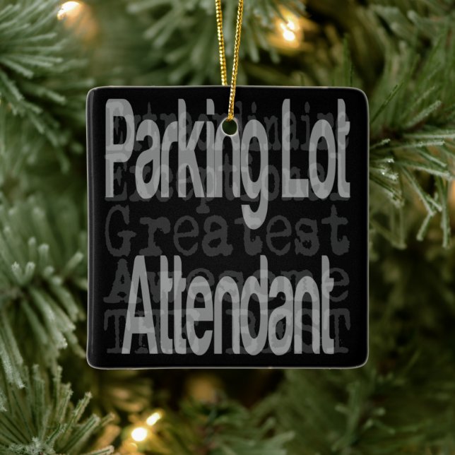 Parking Lot Attendant Extraordinaire Ceramic Ornament (Tree)