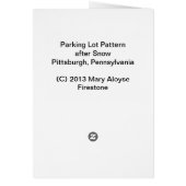 Parking Lot Pattern after Snow Cards (Back)