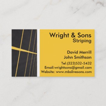 Parking Lot Striping Business Card by crystaldream4u at Zazzle