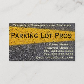 Parking Lot Striping Business Card by crystaldream4u at Zazzle