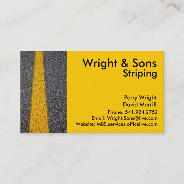 Parking Lot Striping Business Card (Front)