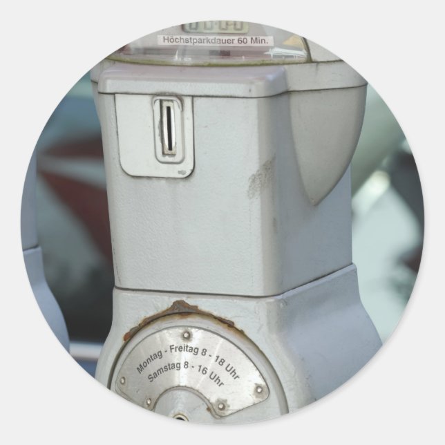 Parking Meter Classic Round Sticker (Front)