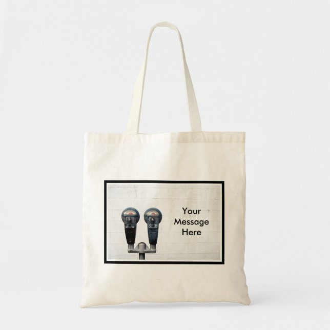 Parking Meters and Blank City Wall Tote Bag (Front)