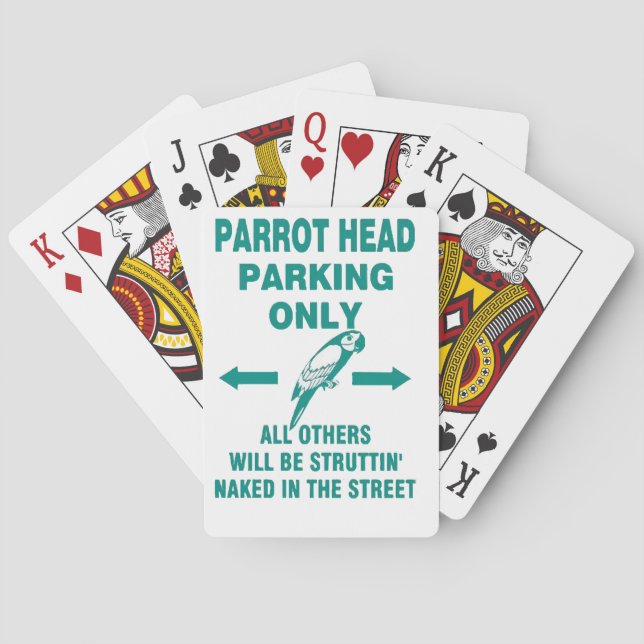 Parking only  poker cards (Back)