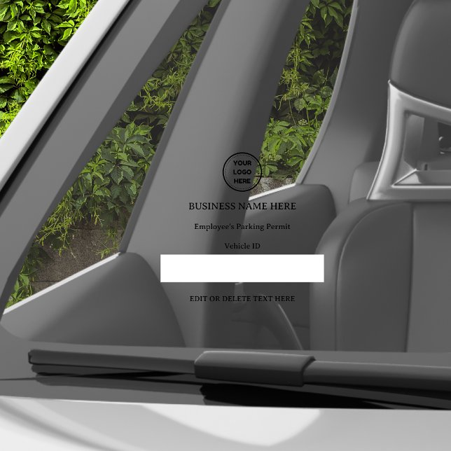 Parking Permit Vehicle ID Custom Text Car Truck Window Cling (Creator Uploaded)