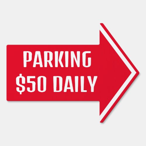 Parking Rental Customizable 2 Sides Red Yard  Sign
