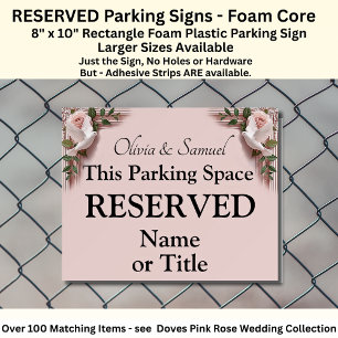 Parking Reserved For - Emerald Green & Gold Foam Board