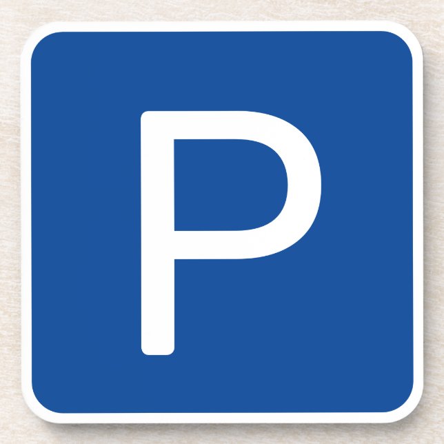 Parking Sign Beverage Coaster (Front)