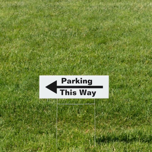 Parking This Way Arrow Sign