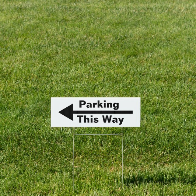Parking This Way Arrow Sign (Insitu)