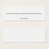 Parking Ticket (Front & Back)