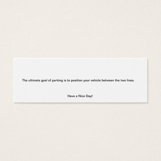 Parking Ticket (Front)