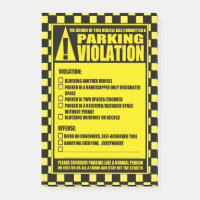 Parking Ticket Yellow Post-it Notes