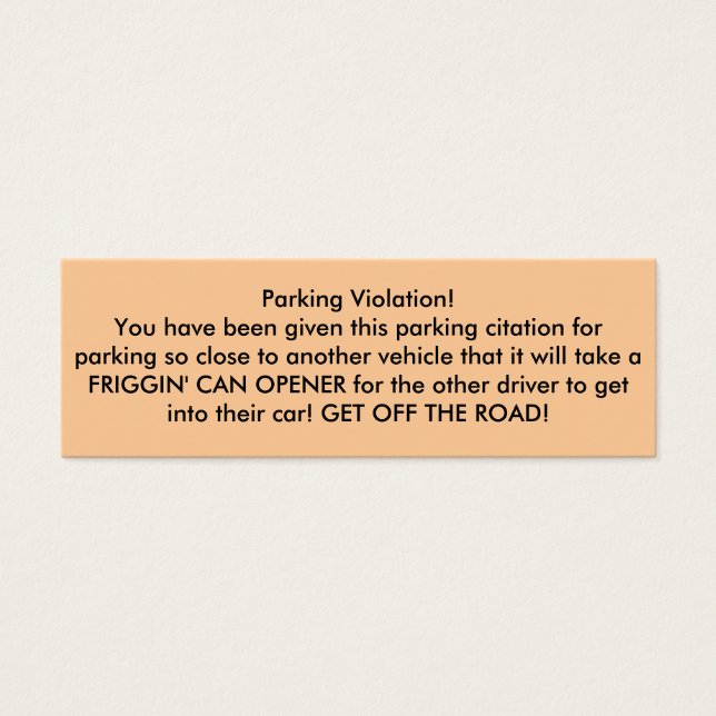 Parking Violation! (Front)