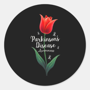 Parkinson Disease Awareness Tulip April Month Classic Round Sticker