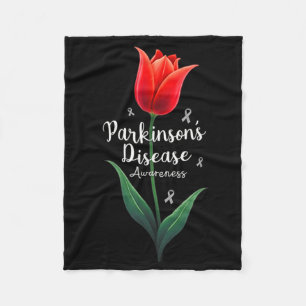 Parkinson Disease Awareness Tulip April Month Fleece Blanket