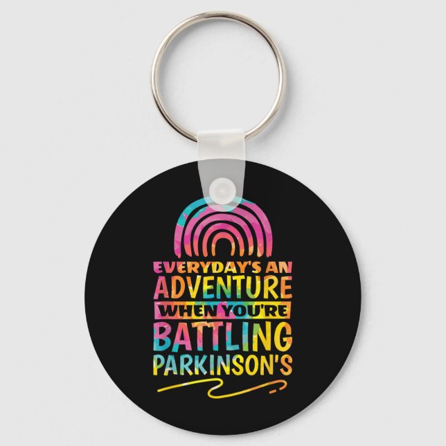 Parkinson Quote Design For Parkinsons Awareness  Keychain (Front)