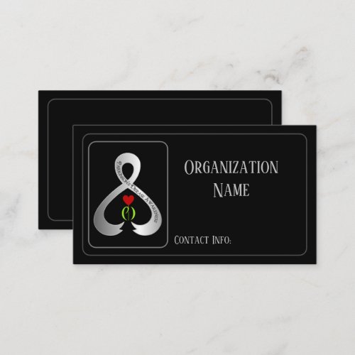 Parkinsons Awareness Ribbon Black Business Card