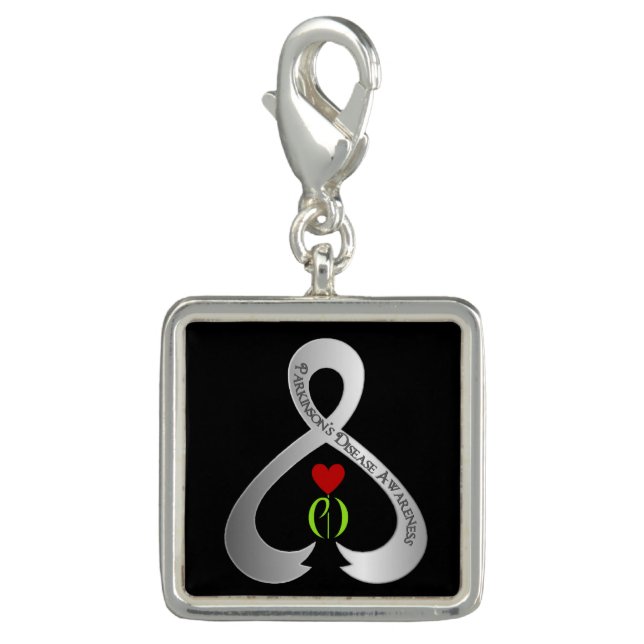 Parkinson"s Awareness Ribbon   Charm (Front)