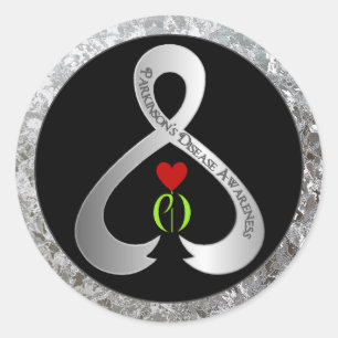 Parkinson"s Awareness Ribbon Classic Round Sticker