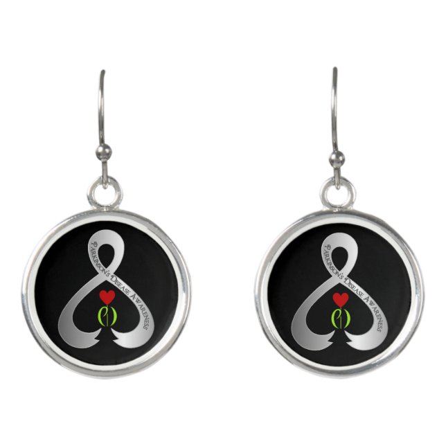 Parkinson"s Awareness Ribbon Earrings (Front)