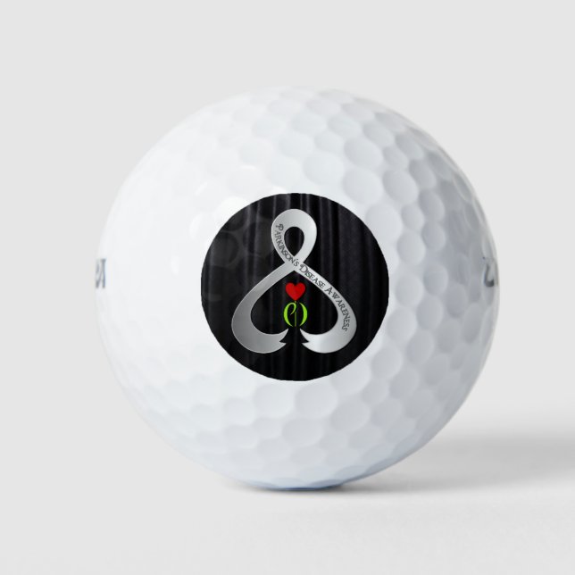 Parkinson"s Awareness Ribbon  Golf Balls (Front)