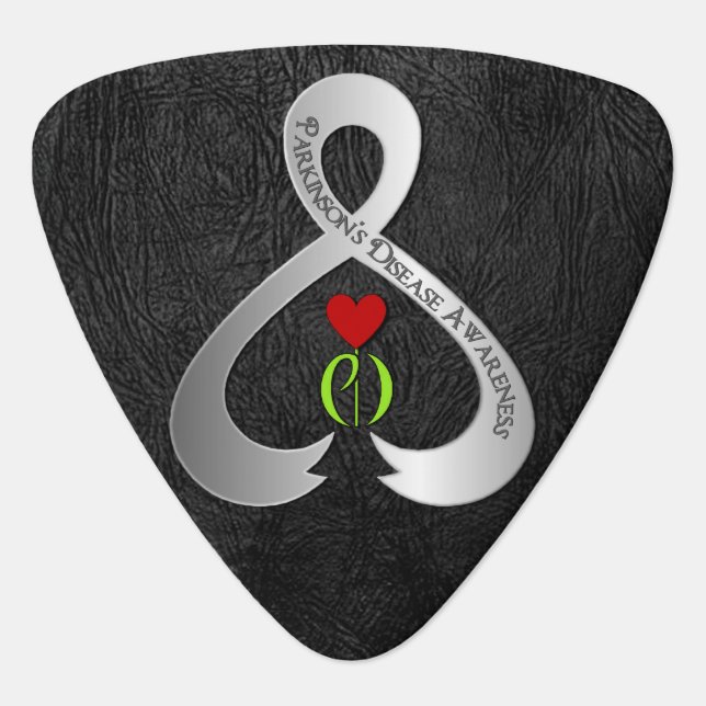 Parkinson"s Awareness Ribbon  Guitar Pick (Front)