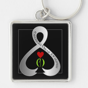 Parkinson"s Awareness Ribbon Keychain