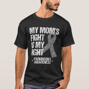 Parkinson s Disease Awareness Mom s Fight Silver R T-Shirt