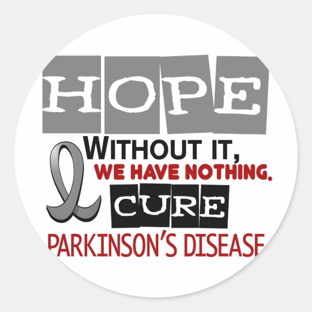 Parkinson’s Disease HOPE 2 Classic Round Sticker (Front)