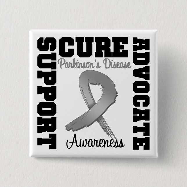 Parkinson,s Disease Support Advocate Cure Pinback Button (Front)