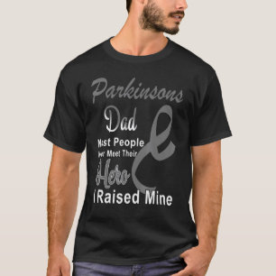 Parkinsons Awareness Dad Gray Ribbon Father Suppor T-Shirt