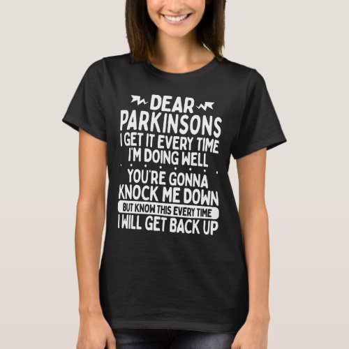 Parkinsons Awareness Day White Parkinsons Ribbon T_Shirt