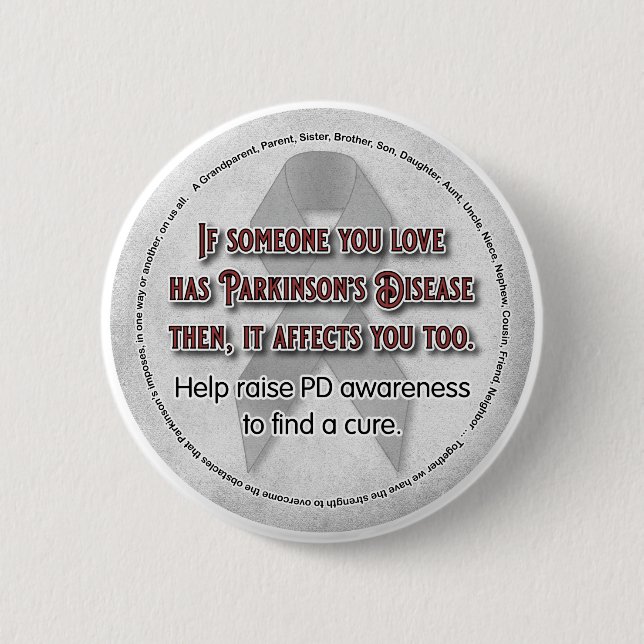 Parkinson's Awareness If Someone You Love Button (Front)