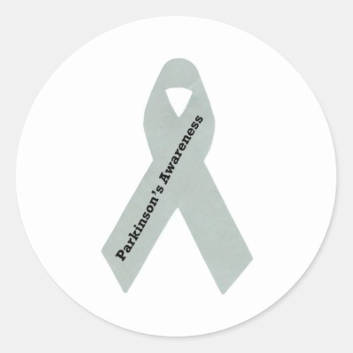Parkinsons Awareness Ribbon Classic Round Sticker