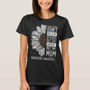 Parkinsons Awareness Ribbon Mom Warrior T-Shirt