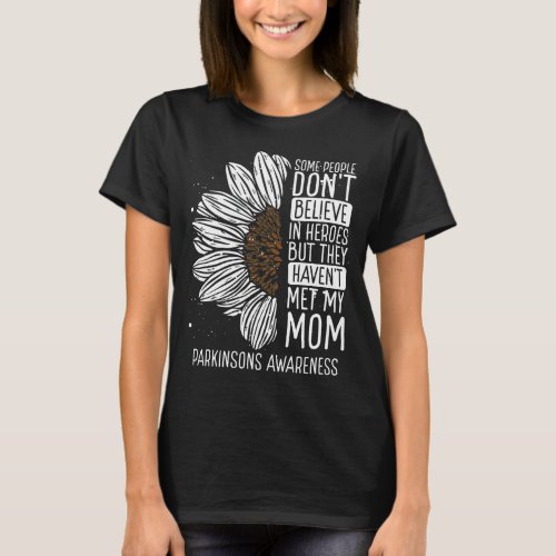 Parkinsons Awareness Ribbon Mom Warrior T_Shirt