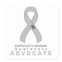 Parkinson's Disease Advocate White Square Sticker