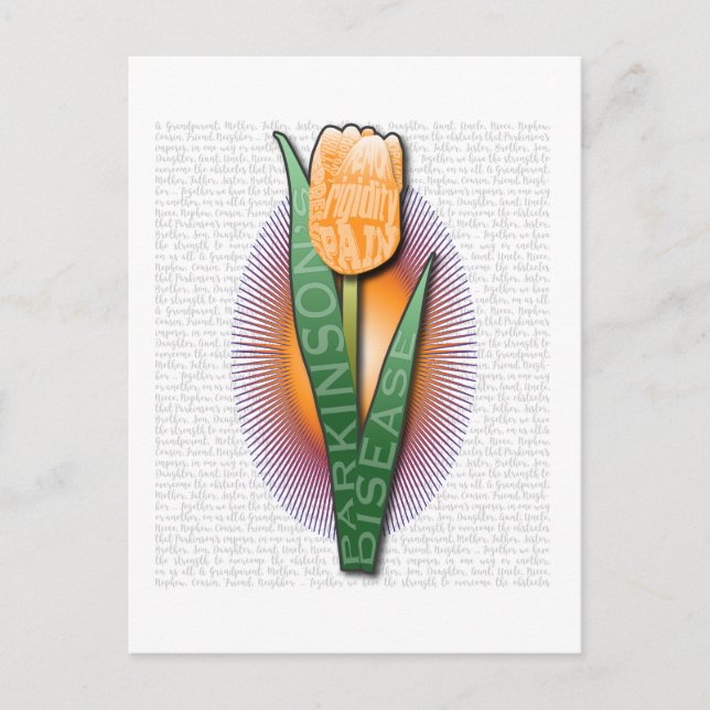 Parkinsons Disease Affected Tulip Postcard (Front)