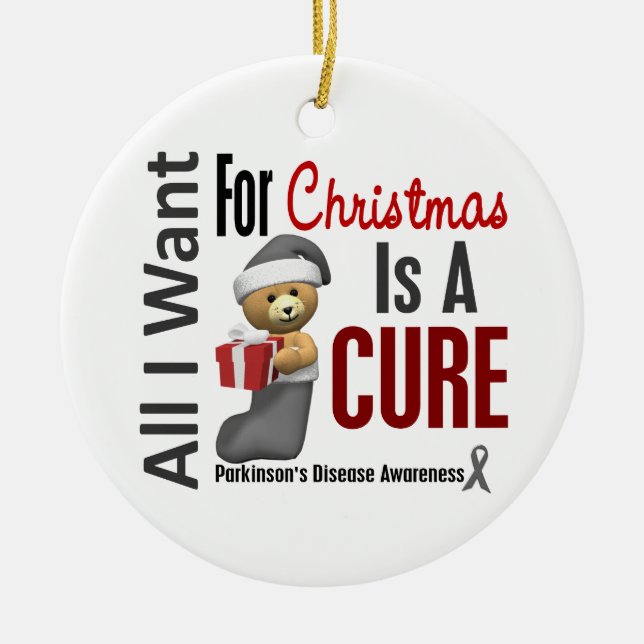 Parkinson's Disease All I Want Christmas Ornaments (Front)